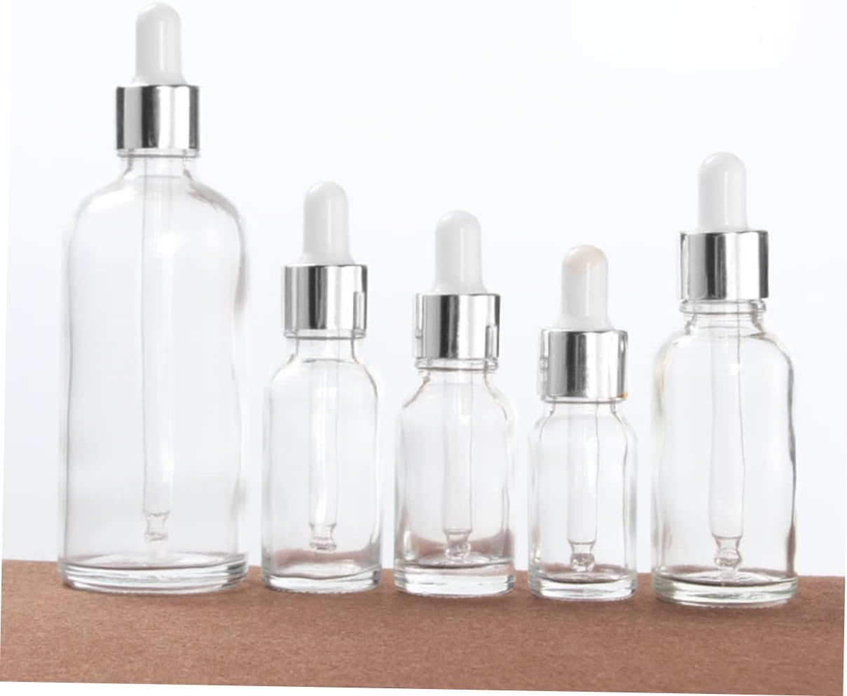 10Pcs Dropper Bottles Refillable Storage Bottles for Essential Oils Aromatherapy and Liquid Dispensing with Ring and Dropper Tip