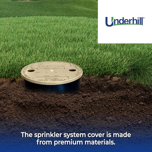 Underhill Sprinkler Valve Round Box Lid, VersaLid 6 Inch to 7 Inch Universal Cover for Automatic Irrigation System, Tan, VL-6T by Underhill - Image 5
