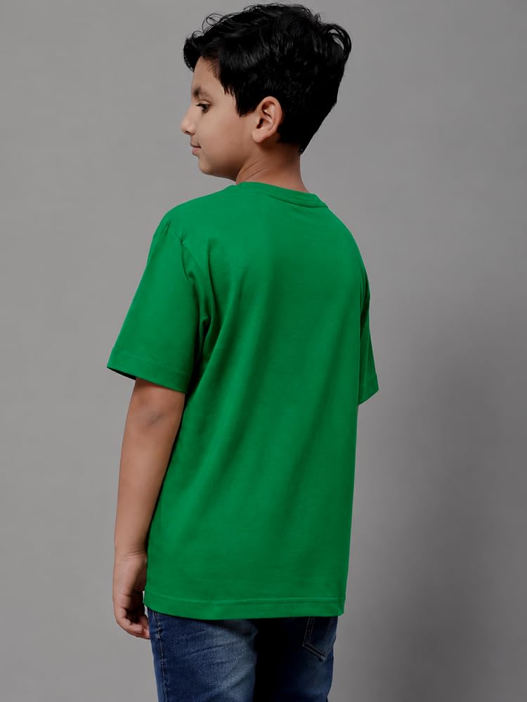 Sale Mart Boys' & Girls' T-Shirt (BPBTS-85_Green_9-10 Years) 1