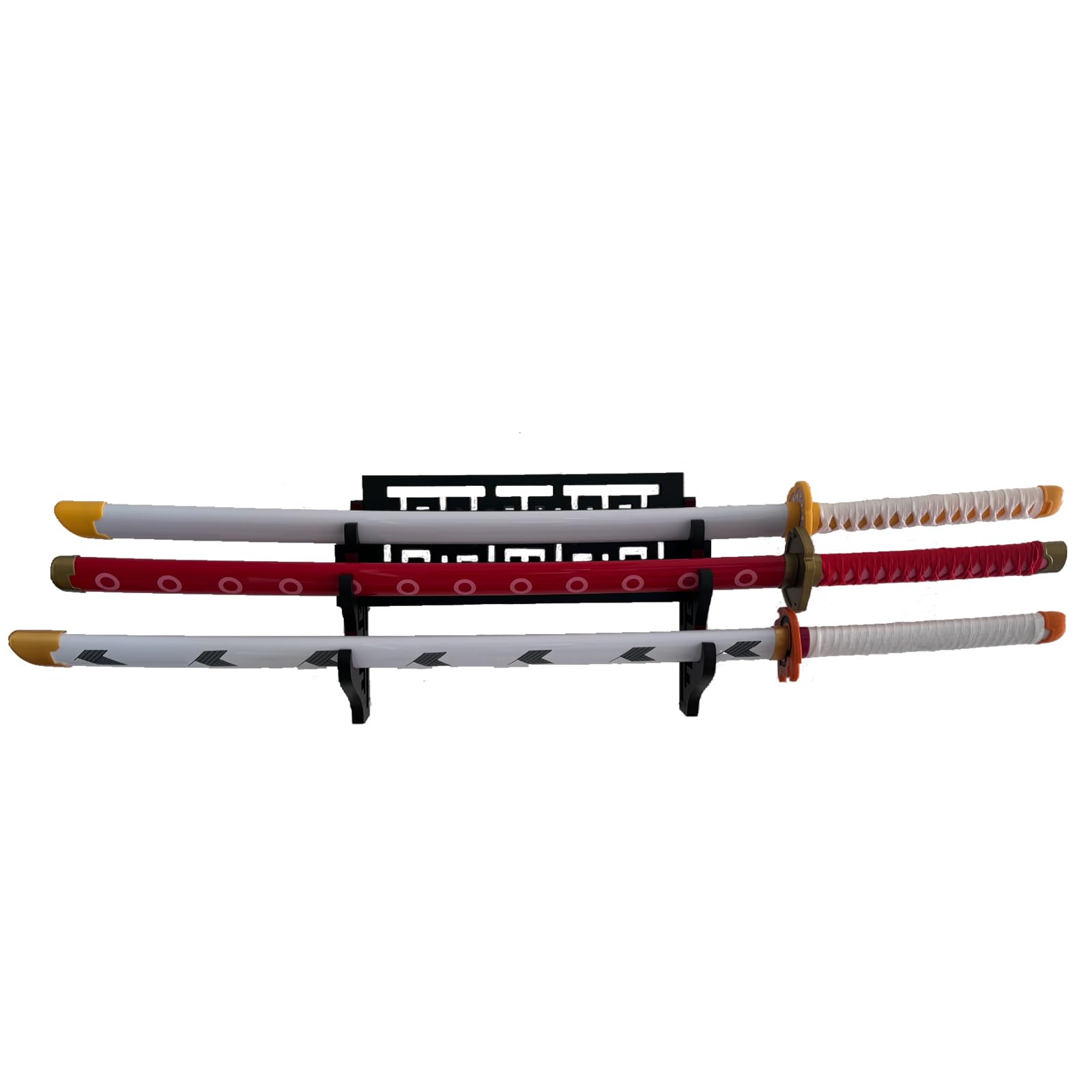 Schwerthalter Katana-Wandhalterung 3 Etagen samtgepolsterter Katana Ständer Samurai-Ständer Samurai-Schwert-Präsentationsständer Zauberstab Wakizashi-Schwertständer