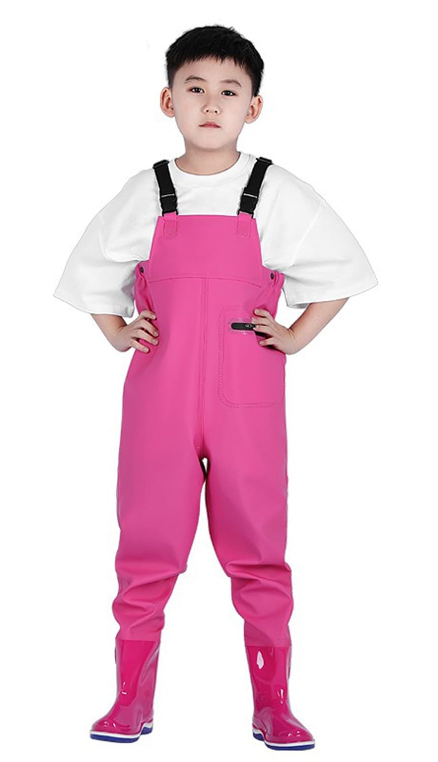 Vadeadores Infantiles, Niños Pantalones De Pesca para Jóvenes, Vadeadores De Pecho, Impermeable,Transpirables, para Acampar, Acampar, Correr,Días Lluviosos Escuela D,29