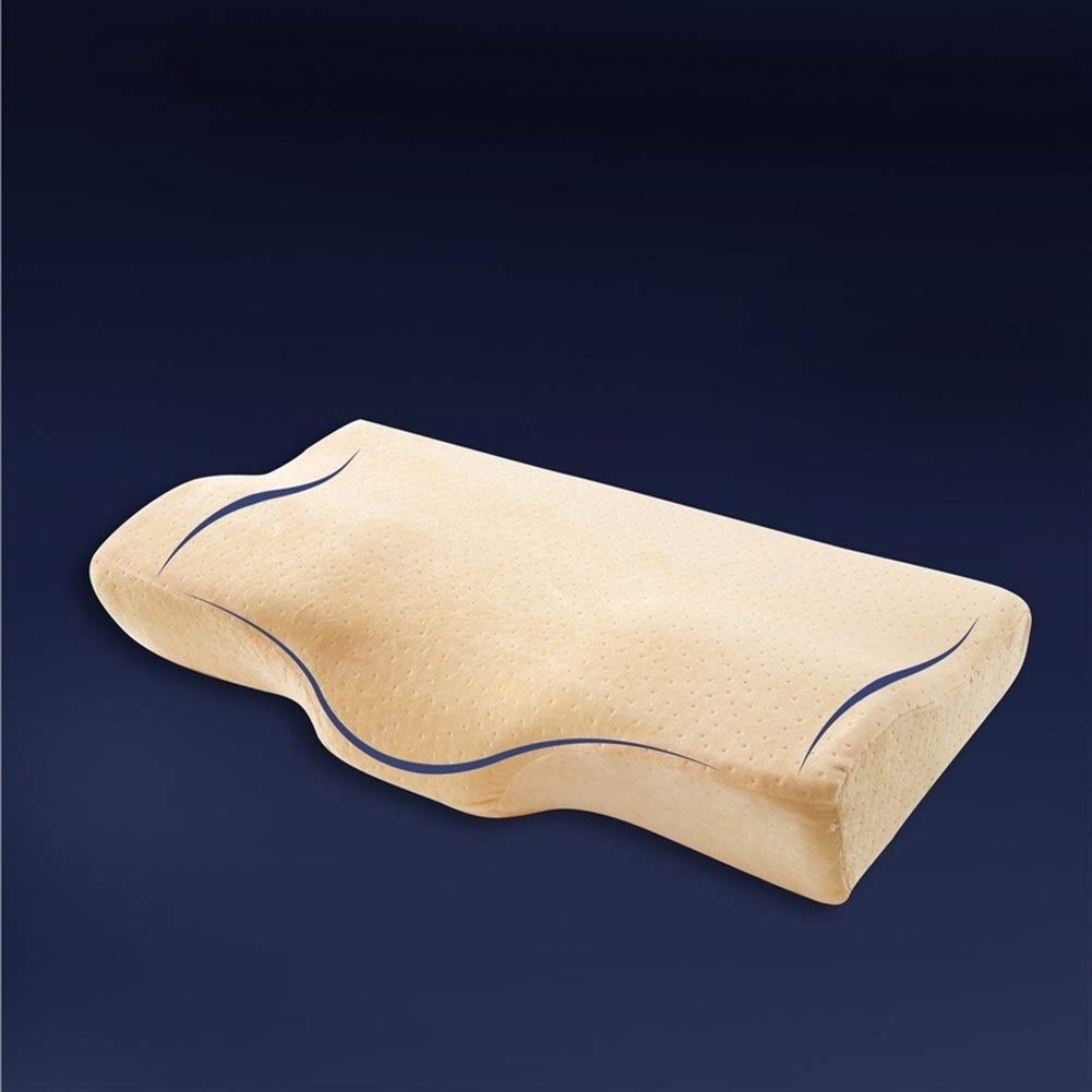 QTANZIQI Orthopädisches Anti-Schnarch-Kissen mit Physiotherapie-Kissenkern für erstklassigen, weichen, ützenden Schlaf, Konturenpflege, waschbar, 50 × 30 cm