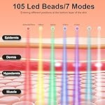 BNU Red Light Therapy for Face, 7 Modes Light Therapy Portable Led Face Mask with 105 LED Beads, 1500mAh Remote Control, Timing Function, 850NM Infrared Red Light Therapy at Home - Image 3