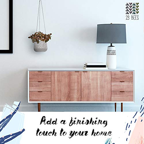 Hanging Planter For Indoor Plants, White Concrete Pots, Round Air Succulent Holder Container, Cactus Pot With Rope Hanger, 23 Bees (1, Shades Of Nature (Tan)) #TOP6