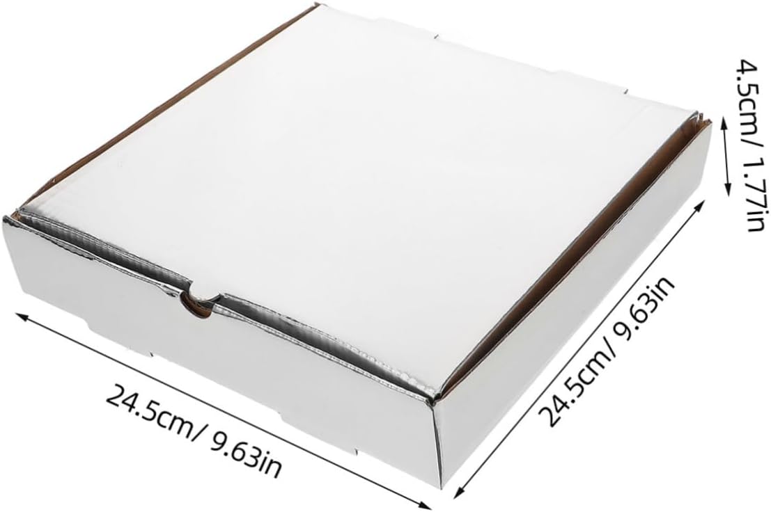 Veemoon 10pcs Corrugated Pizza Boxes Bulk Pizza Slice Boxes Lids Takeout Containers for Restaurant Supply