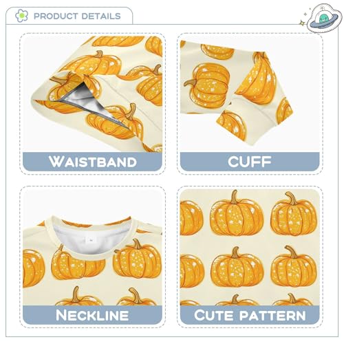 JUNZAN Fall Pumpkins Kids Boys Hooded Sweatshirt Crewneck Kids Pullover Hoodie Athletic 4T3