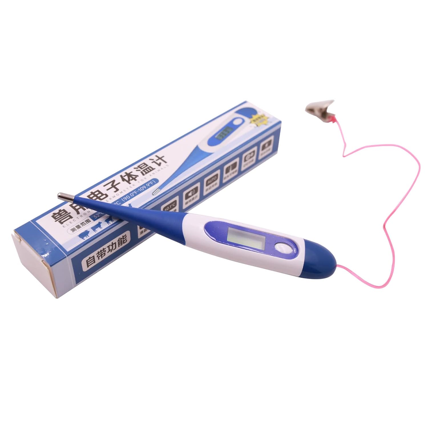 Eacenic Electronic Veterinary Thermometer for Animals in Farm Pet Hospital : Health & Household