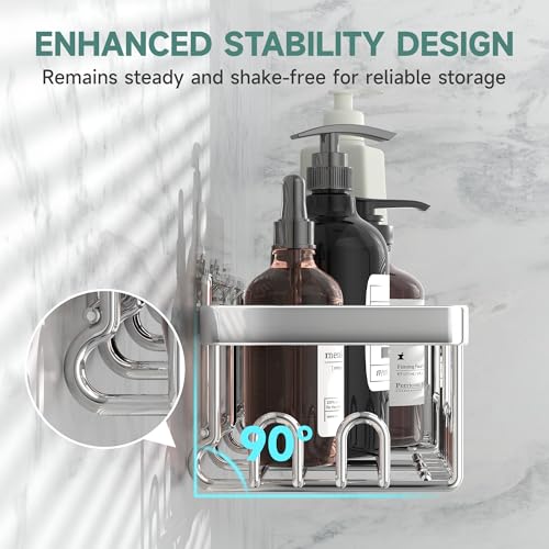 image for Veken Adhesive Shower Caddy 5-Pack,Heavy Weight Bearing,Large Wall Mou