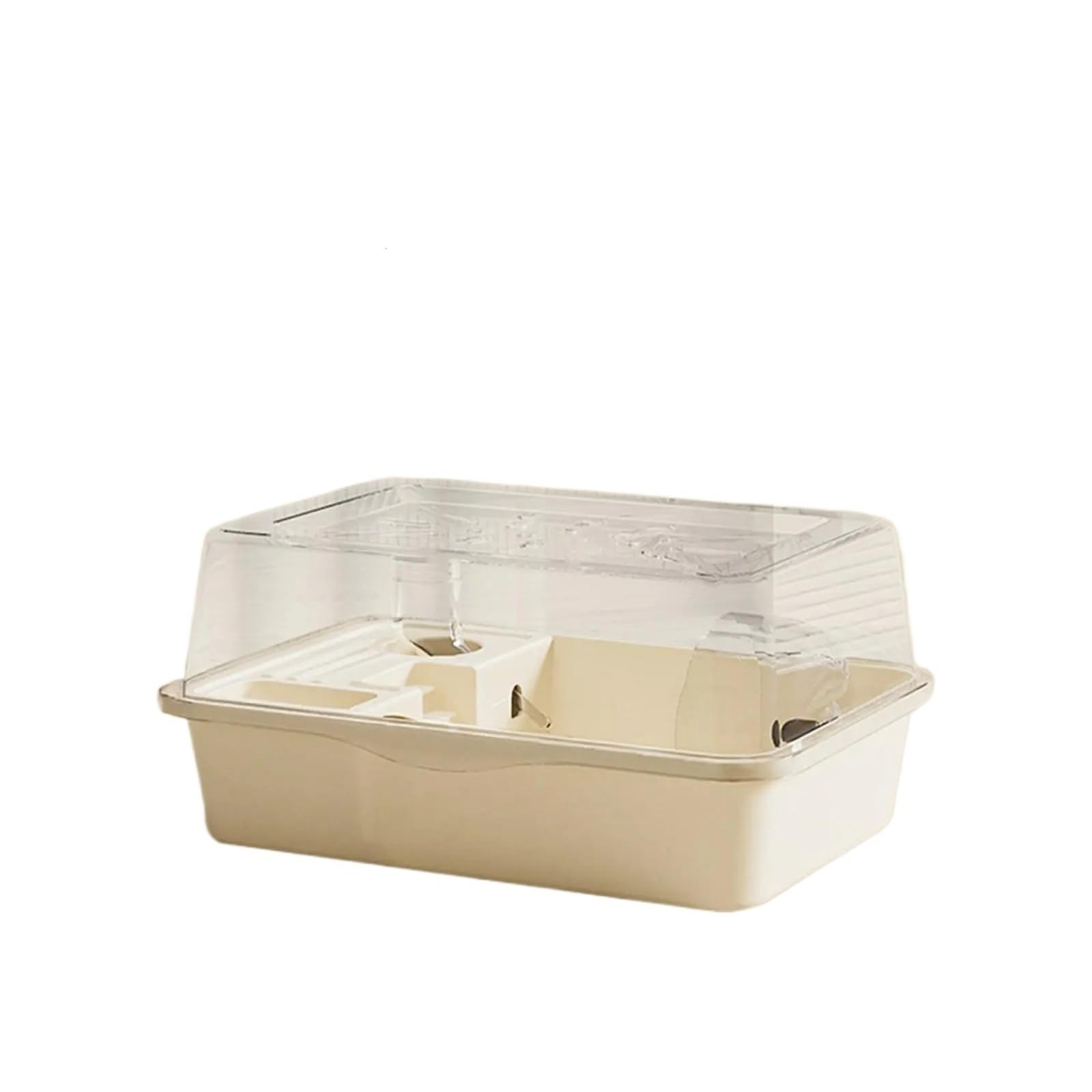 Hamsterkäfig Großer Hamsterkäfig, transparenter Hamster-Lebensraum for Hasen, Kleintiere, Meerschweinchen, mit Wasserflasche, zu öffnende Oberseite