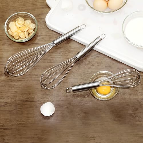 Stainless Steel Egg Whisk (Silver 8") by YAJPLJINDA - Image 3