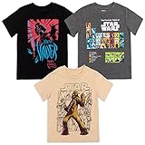 STAR WARS Darth Vader Chewbacca Little Boys 3 Pack Short Sleeve Graphic T-Shirt 4
