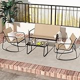 Table Basse Pratique : La table basse est dotée d'un plateau en verre trempé qui offre une bonne résistance aux chocs et aux taches. Vous pouvez facilement l'essuyer avec un chiffon humide. La table offre un grand espace pour placer des boissons, de la nourriture, des livres, etc. De plus, les coins arrondis renforcent la sécurité.