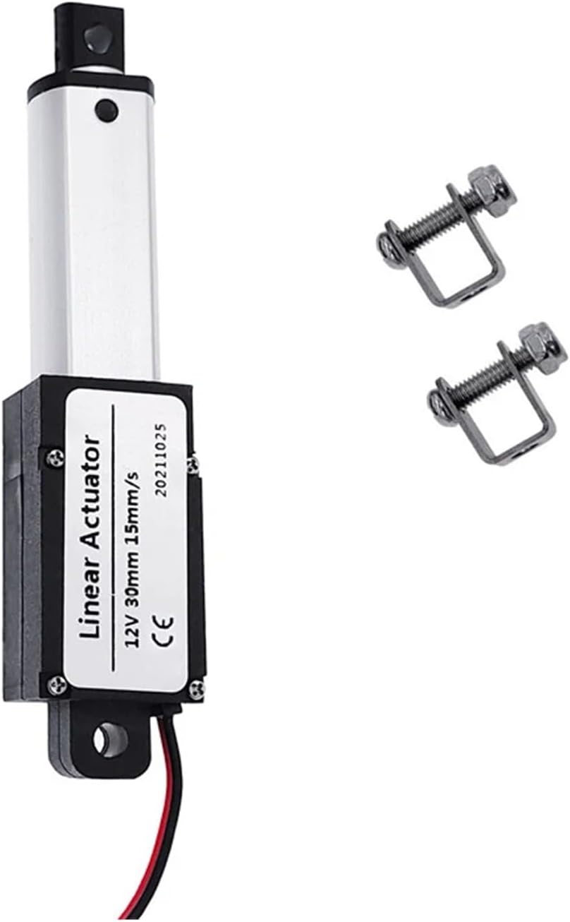 30mm/50mm/100mm/150mm DC 12V Mirco Electric Linear Actuator 30N/60N/150N Motor Controller Mini Eectric Push Rod Putter(100mm,100N 8mm s)