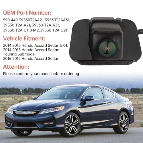 Image of 590-440 Back up Camera Rear View Camera Compatible with Honda Accord 2014 2015 2016 2017 Backup Camera Reverse Rear Parking Park Assist Replaces 39530-T2A-A21 39530-T2A-A31 39530-T2A-U110-M2
