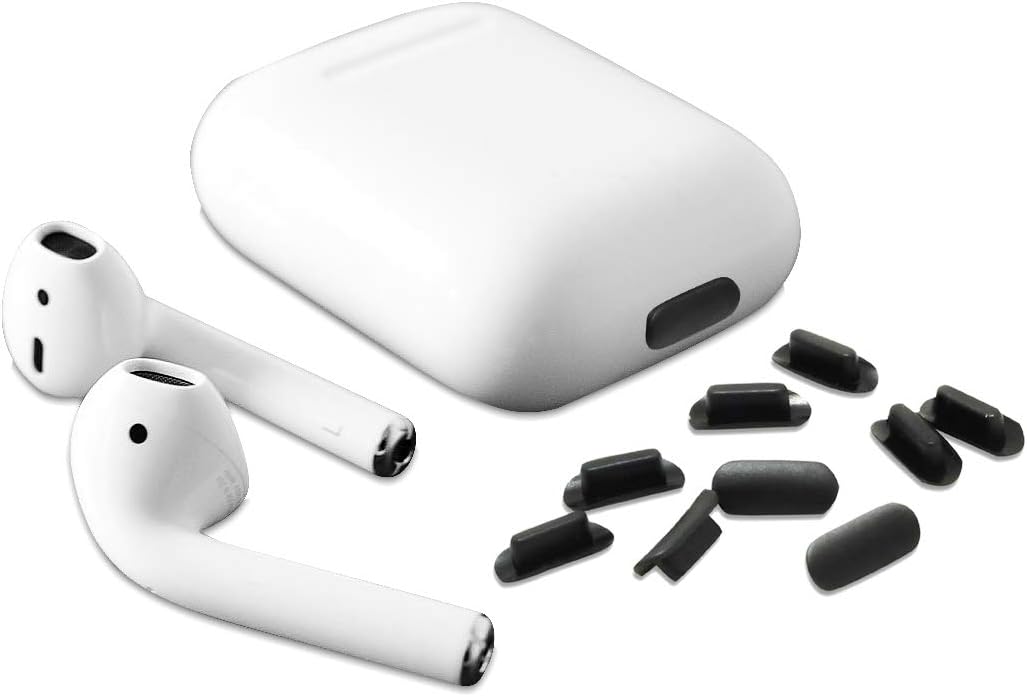 PortPlugs Universal 25pc Charging Port Cover Set, Compatible with iPhone, USB-C, Android, Micro USB, Tablets - Includes Headset Plugs, SIM Tool & Cleaning Brush (Black)