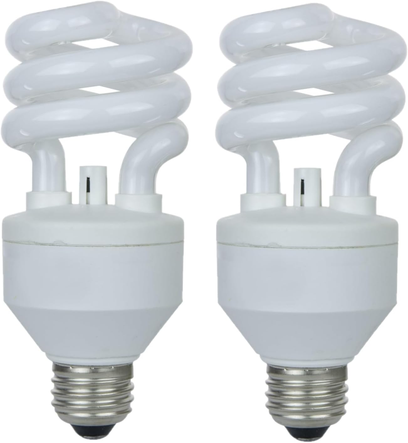 Diodesy- T3 CFL Spiral Purion Light Bulbs 15W (60W Equivalent 900 Lumens E26 Medium Base 3000K Soft White Non-Dimmable UL Approved Pack of 2- Compact Fluorescent Light
