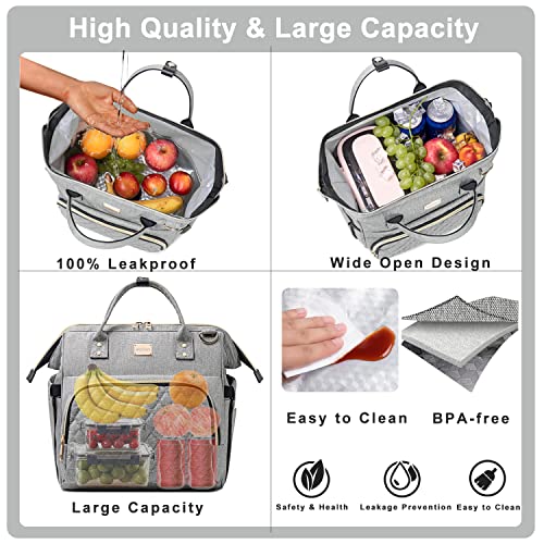 Weitars Lunch Bag For Women, Cute Insulated Lunch Box For Women For Work, Large Leak Proof Lunch Tote Bags,Lunch Cooler Purse With Side Pockets & Shoulder Strap, Lunchboxes For Picnic Beach #TOP4