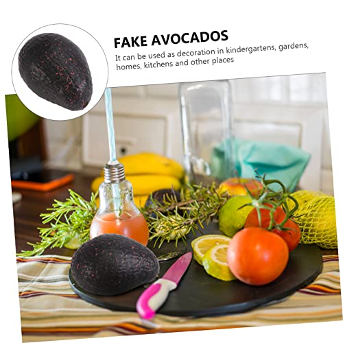 Abaodam 12 Pcs Imitation Avocado Figurines For Kids Artificial Fruit For Kids Fake Avocados Kids Fake Avocado Decoration Lifelike Avocados Photography Props Fruit Decoration Food #TOP2