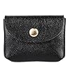 TIESOME Monedero de Cuero con Mini Botones, Monedero de Viaje pequeño Monedero de Bolsillo con Hebilla clásica Bolsa Protectora para Tarjetas de crédito de identificación para Hombres (Negro)