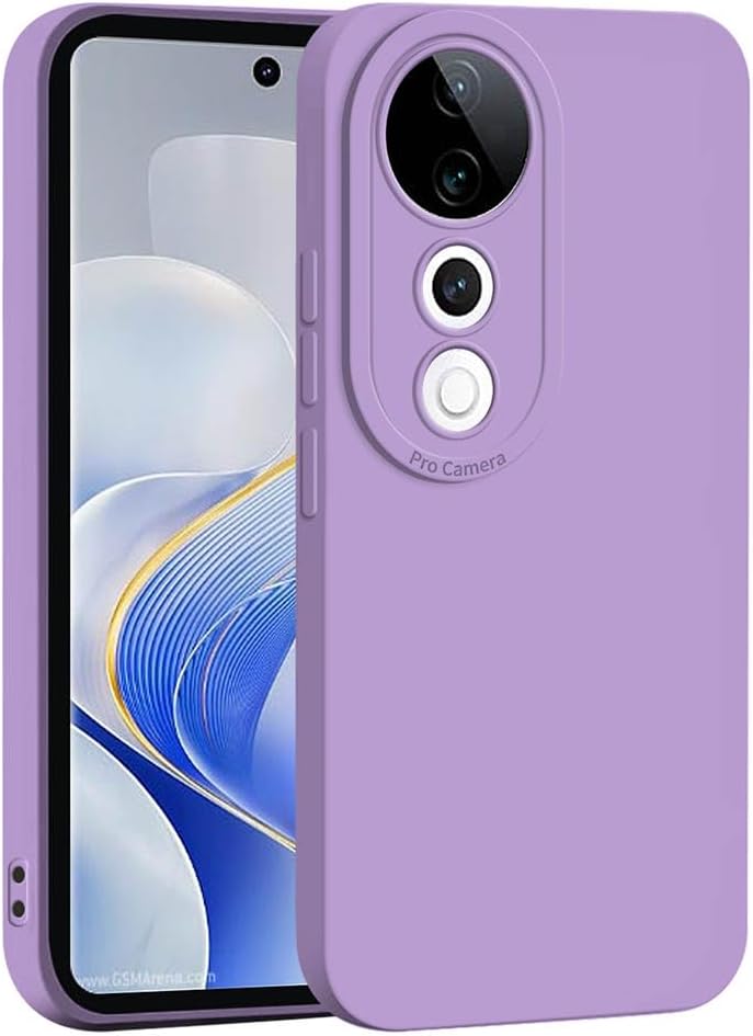 SEAHAI Case for Vivo V40 5G / Vivo V40 Pro 5G, Ultra Thin Premium Soft Silicone Phone Cover with Thickened Camera Protection Design, Shockproof TPU Bumper Fashion Case Cover - Purple