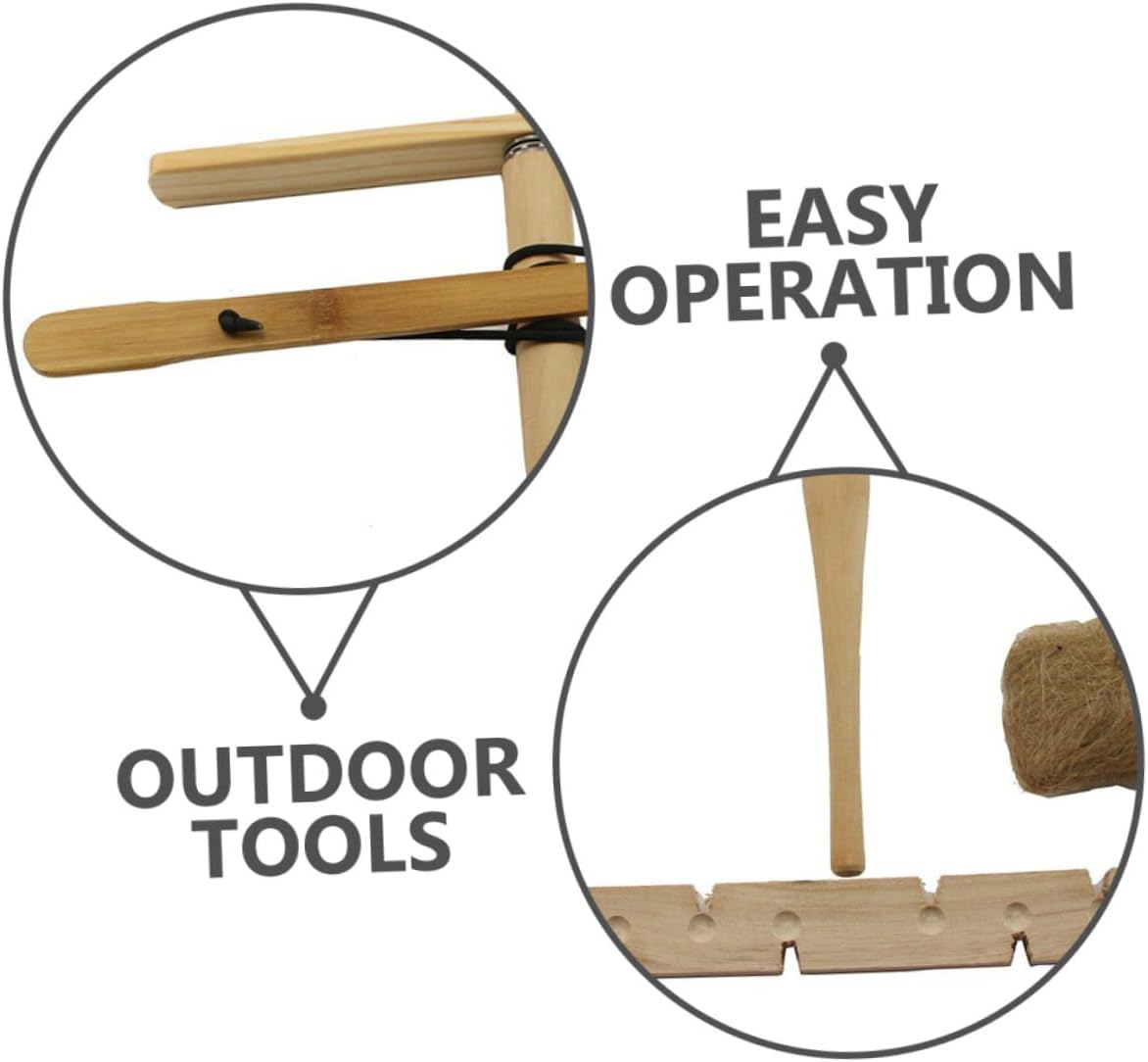 Toddmomy 1set Outdoor Fire Tool Kit for Camping Manual Drill Starter for Survival and Outdoor Training Fire for Campfires and BBQ Use