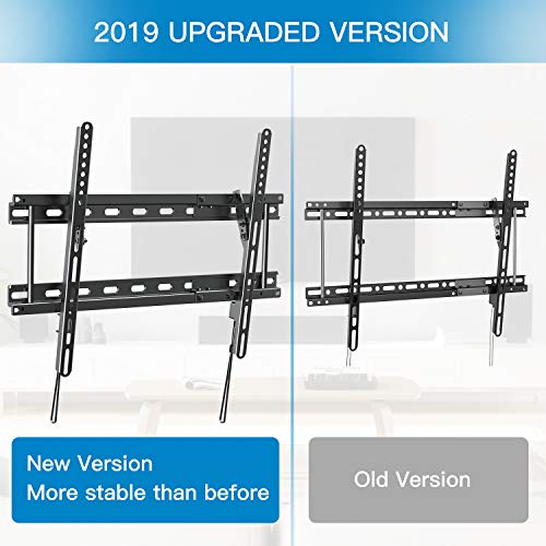 PERLESMITH PSLTK2 Tilting TV Wall Mount Bracket Fits for 16",18",24" Studs, Low Profile Tilt TV Mount for Most 37-70 Inch LED, LCD, OLED, Plasma Flat Screen TVs with VESA up to 600x400mm 132lbs