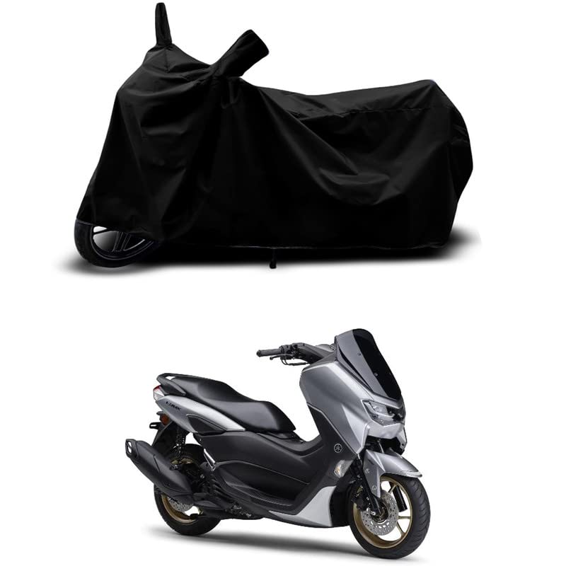 Image of 100% Scratchproof /UV-Rays /Heat Protection /Birds Dropping /Water Resistant /Dust Proof /Waterproof /Full Bike Scooty Two Wheeler Body Cover Compatible for NMax 155 BS6 All Varients[Black]