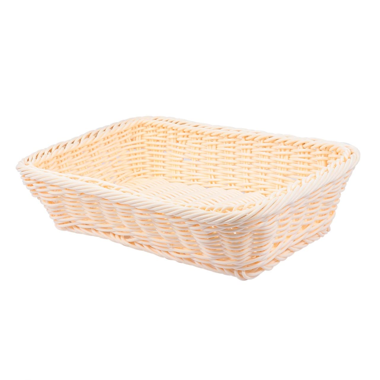 SOLUSTRE 1Pc Woven Fruit Basket Storage Container for Fruits Bread and Snacks Lightweight and Sturdy Design for Home Office and Restaurant Use Smooth Finish for Safe Handling
