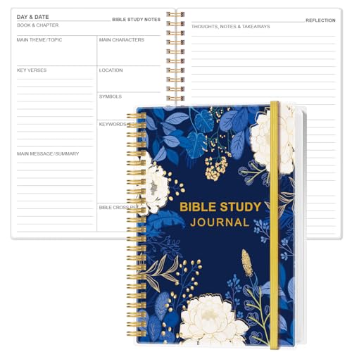 Journal d'étude biblique bleu 14,7x21,6 cm avec kit de notes