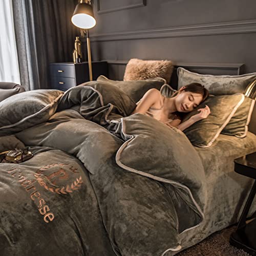 MAHPKYZ BettwäSche,Winter BettwäSche Set,Fleece Flausch Mikrofaser 155x220,Warme Weiche Winterware,Kuschel Flauschig Duvet Cover Mit ReißVerschluss,Tochter Frau Geschenk