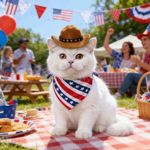Disfraz Mini Sombrero Vaquero para Perros y Gatos miniatura 2