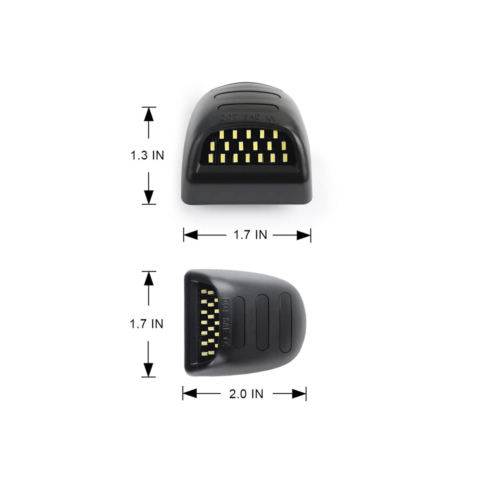 DEHIWI Lámparas de Luz de Matrícula 2 Uds - Número De Matrícula Luz Blanca Canbus Sin Error Para Silverado Avalanche Traverse Tahoe Suburban Luces