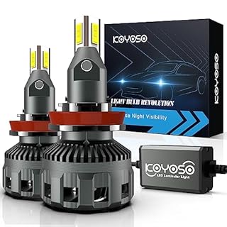 KOYOSO H11 LED Lampadine per Auto, 90W 16000LM LED Fari per Faro Lenticolare, 6500K Bianco 12V