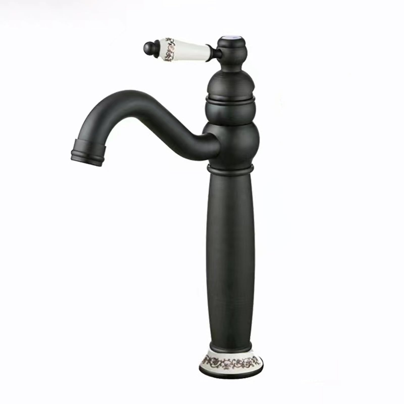 Retro Badezimmer-Waschtischarmatur Hoch Schwarz Retro, Badezimmer-Waschtischarmatur Einloch-Messing, Badezimmer-Waschtischarmatur Einloch für Badezimmer, Schwarz Retro Chaser of Light