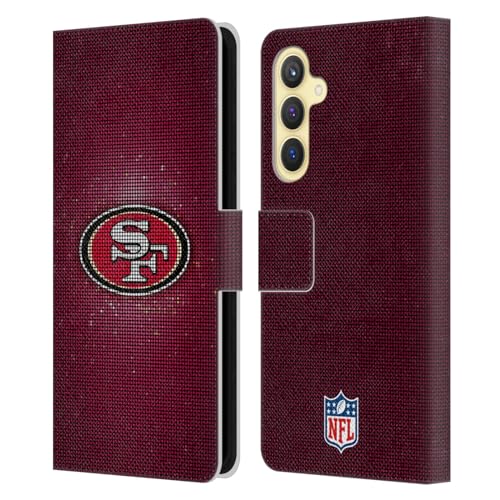 Funda de cuero San Francisco 49ers para Samsung S23 FE con acabado premium LED