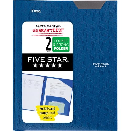Pochette en plastique à griffes Five Star Bleu pacifique pour documents A4