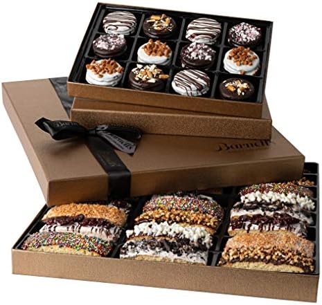 Barnetts Fathers Day Chocolate Gift Baskets, Biscotti Cookie Variety Tower Chocolates Box, Prime Holiday Candy Gifts, Gourmet Cookies Basket Delivery, Edible Food Ideas From Son For Mom Wife Sister Women