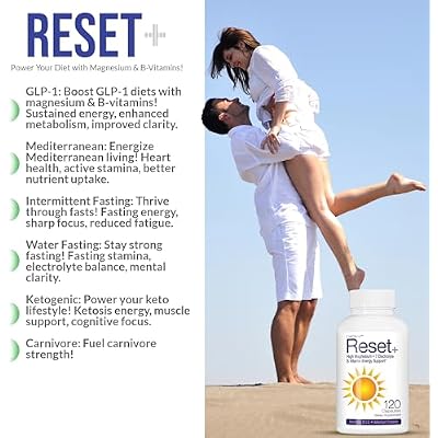 Reset+, 7 Energy Electrolytes, High Methyl B12, Methyl Folate, Pink Salt, High Magnesium, Super B Complex, Green Tea & Green Coffee Extracts, Biotin, Zinc, 72 Trace Minerals