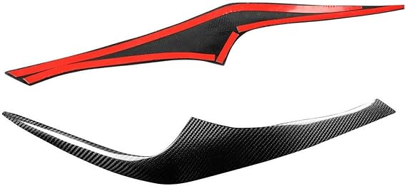 Front Headlight Eyelid for Hyundai Tiburon Coupe 2003-2008 Headlight Eyebrow Front Head Light Lamp Cover Trim Real Carbon Fiber Headlamp Sticker Eyelid Headlamp Eyebrow