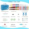 Yarniss Crochet Kits for Beginners - 840 Yards Yarn for Crocheting with 14 Size Hooks 2.0-10.0mm,Learn to Crochet Set with Bag&Accessories,Turquosie