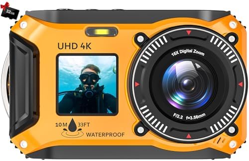Appareil photo numérique Yixinxin 4K 56MP 10m UHD Caméra sous-mar...