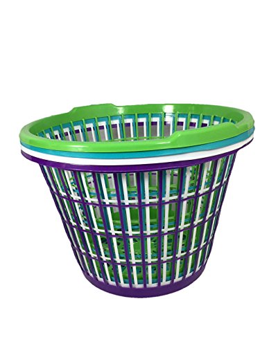 United Solution Set Of 4 Assorted Colors One Bushel Capacity Plastic Laundry Baskets #TOP2