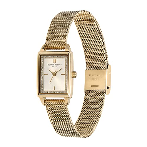Image of Olivia Burton Rectangular Women's Watch - 25.5mm, 3H Quartz Movement, Stainless Steel, Water Resistant 30M (3ATM)