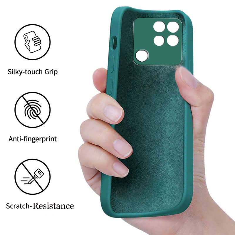Image of A rtistque Back Cover Case for Redmi 10 / Redmi 10 Power with Camera Protection | Shockproof TPU | Stylish Protective Design | Slim Fit | Ultra Matte | Redmi 10 / Redmi 10 Power Back Cover - Green