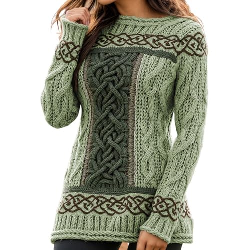 Womens Chunky Cable Knit Oversized Sweaters Fall Winter Fashion Cozy Long Sleeve Warm Pullover Sweaters