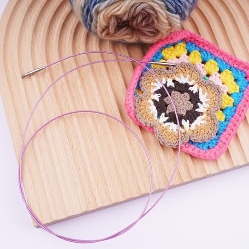 Image of Weabetfu Options Interchangeable Circular Knitting Needle Cable,Swivel 360 Inter.Cable for Circular Needle - 32inch(80cm)