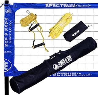Park & Sun Spectrum Classic Volleyball Set w/Denim Blue Net (TS-CL-DEN)