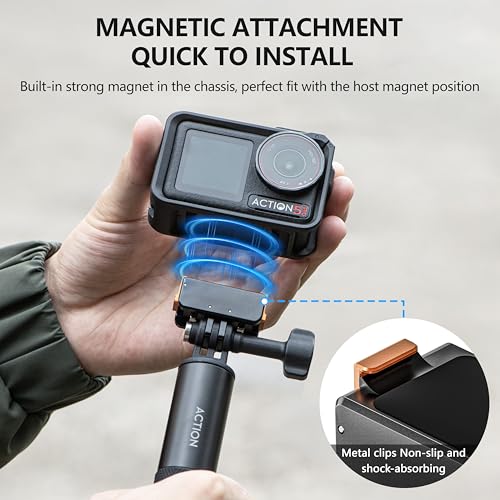 Tomat Adapter magnetyczny do DJI Osmo Action 5 Pro/4/3 - szybkie uwalnianie z akcesoriami do rozszerzenia