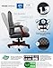 Boss Office Products Classic Executive Caressoft Chair with Mahogany Finish in Black
