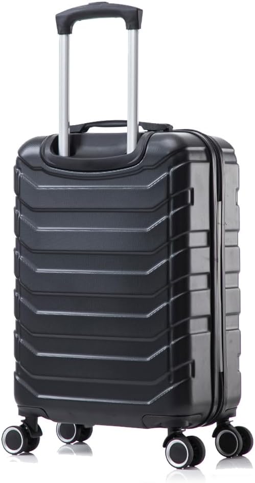 Mala de Viagem Bordo 8kg Allabard ANAC Regulamentada Avião Medidas Aceitas Voos Rodinhas 360° Removíveis (P015 Preto)